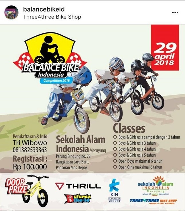 Balance Bike Indonesia Competition 2018 Kids & Parents Events