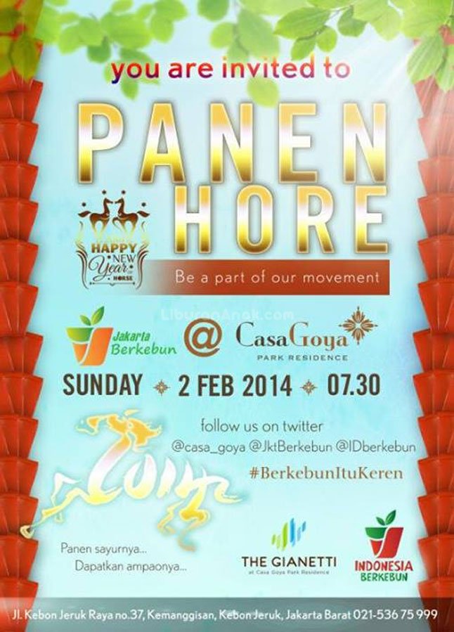 You are invited to PANEN HORE!