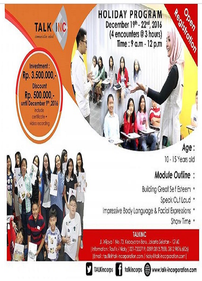 Talk Inc Holiday Program