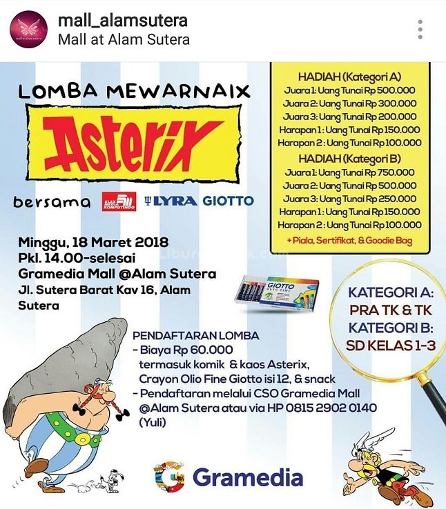 Lomba Mewarnaix Asterix