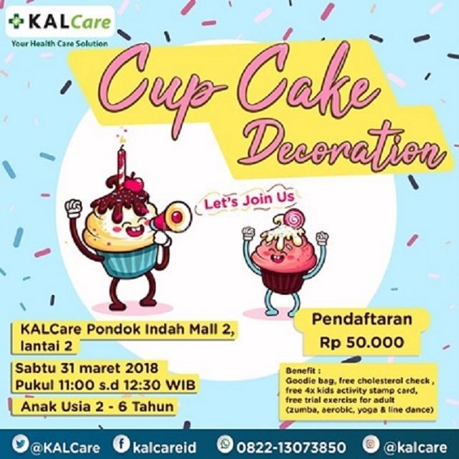 Cup Cake Decoration bersama KALCare di Pondok Indah Mall