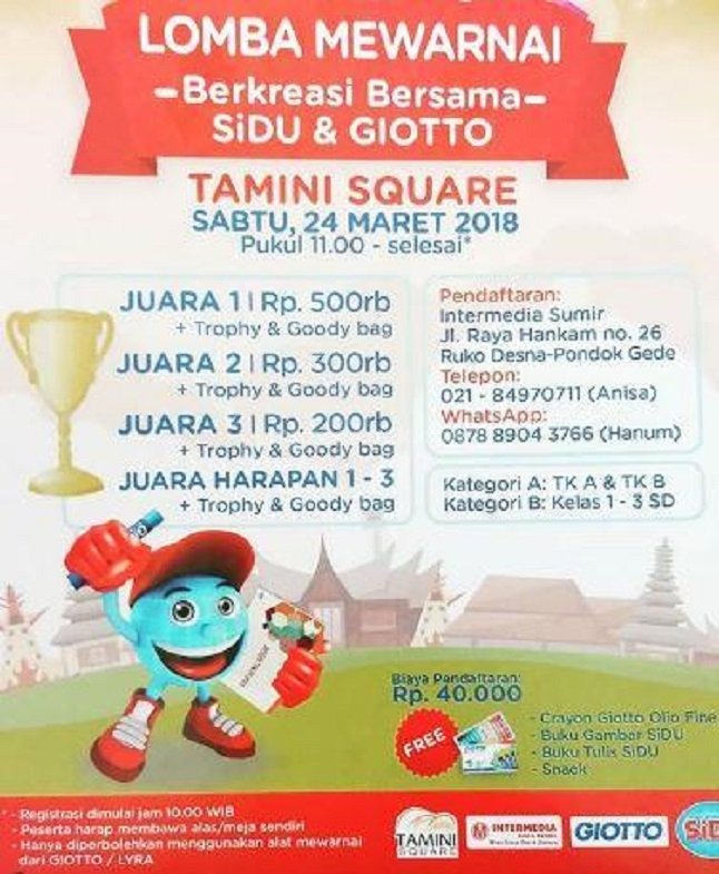Lomba Mewarnai di Tamini Square