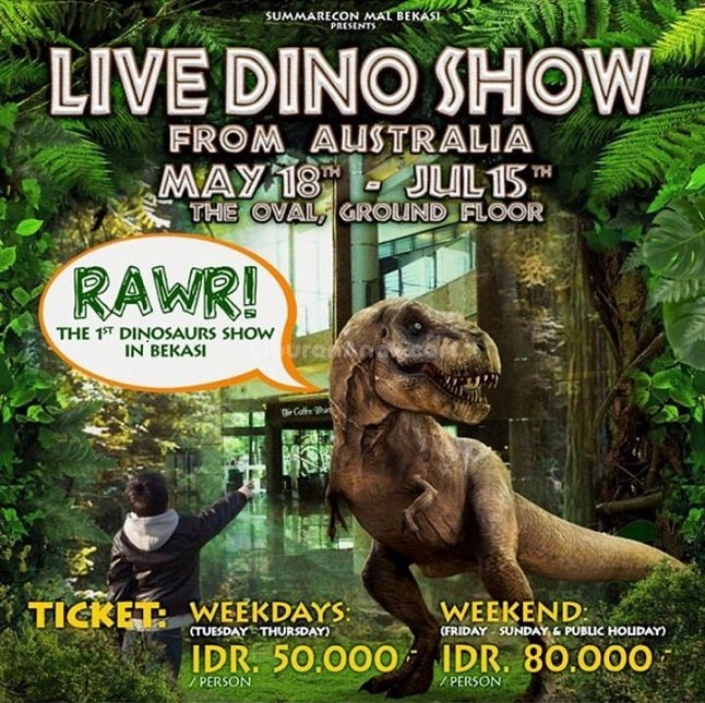 Live Dino Show - Kids & Parents Events - Liburan Anak - Informasi ...