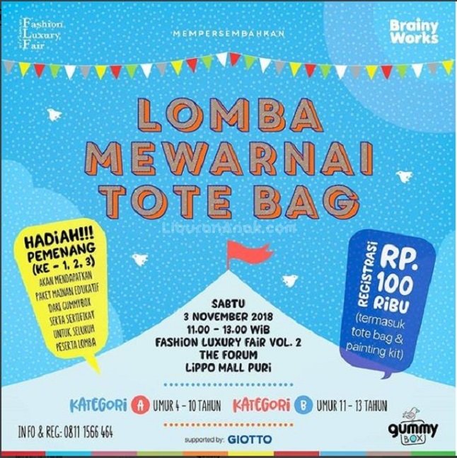 Lomba Mewarnai Tote Bag di Lippo Mall Puri