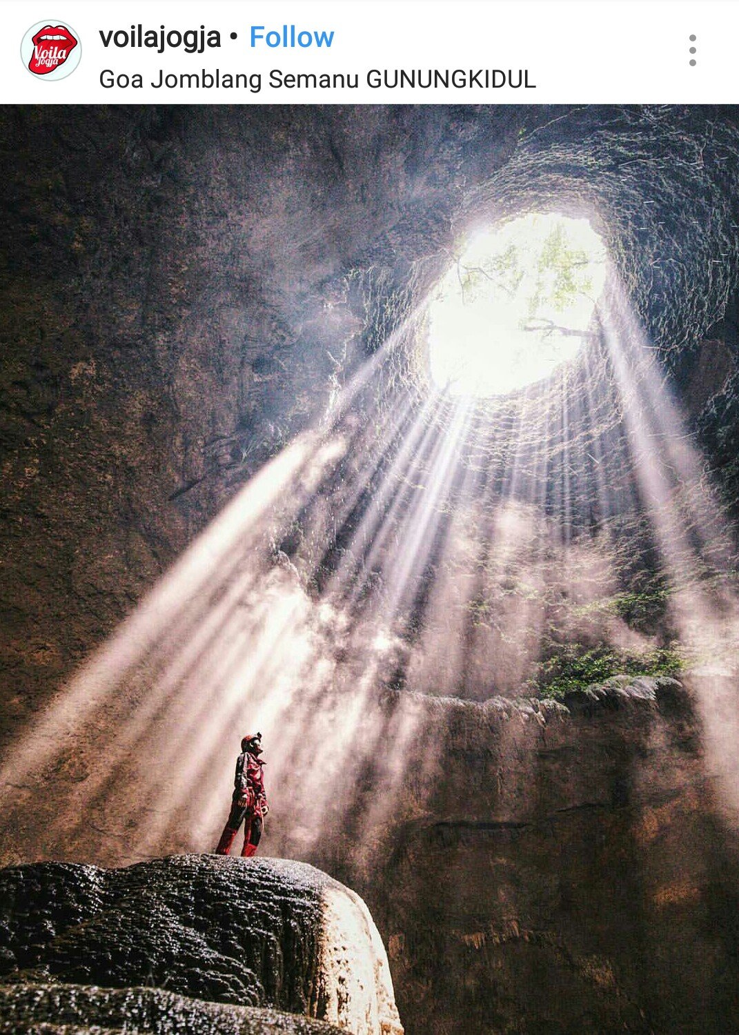 Goa Jomblang Semanu - Kids Holiday Spots - Liburan Anak