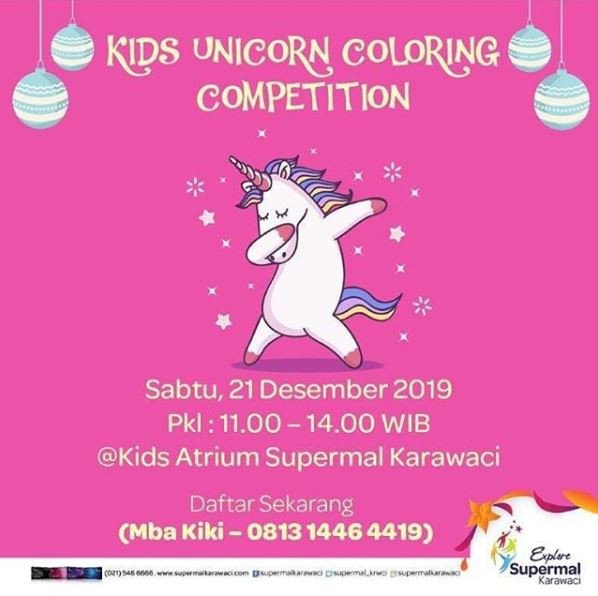 Kompetisi Mewarnai Anak Unicorn di Supermal Karawaci