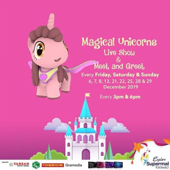 Magical Unicorns Live Show & Meet and Greet di Supermal Karawaci