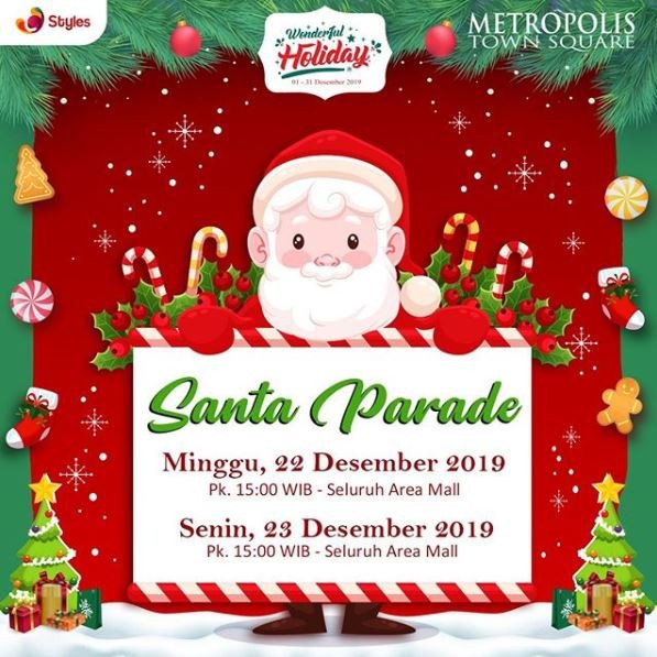 Santa Parade di Metropolis Town Square Desember 2019